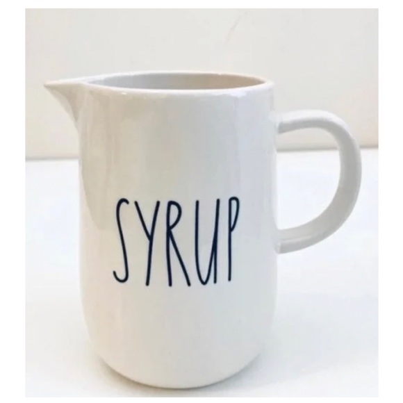 NEW Rae Dunn Syrup Jug Pitcher Carafe Farmhouse Pottery Breakfast Serving - Picture 1 of 1